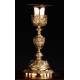 Impressive Solid Silver Bishop's Chalice with Paten. France, Circa 1870