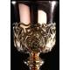 Impressive Solid Silver Bishop's Chalice with Paten. France, Circa 1870