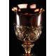 Impressive Solid Silver Bishop's Chalice with Paten. France, Circa 1870