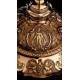 Impressive Solid Silver Bishop's Chalice with Paten. France, Circa 1870