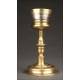 Antique Spanish Chalice made of Gilded Metal and Brass. Late XIX Century.