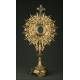 Large Gilded Brass Monstrance in Very Good Condition. First Quarter of XX Century