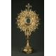 Large Gilded Brass Monstrance in Very Good Condition. First Quarter of XX Century