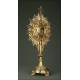 Large Gilded Brass Monstrance in Very Good Condition. First Quarter of XX Century