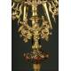 Large Gilded Brass Monstrance in Very Good Condition. First Quarter of XX Century