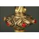 Large Gilded Brass Monstrance in Very Good Condition. First Quarter of XX Century