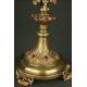 Large Gilded Brass Monstrance in Very Good Condition. First Quarter of XX Century