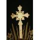 Large Gilded Brass Monstrance in Very Good Condition. First Quarter of XX Century