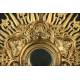 Large Gilded Brass Monstrance in Very Good Condition. First Quarter of XX Century