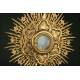 Large Gilded Brass Monstrance in Very Good Condition. First Quarter of XX Century