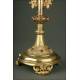 Large Gilded Brass Monstrance in Very Good Condition. First Quarter of XX Century