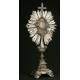 French Silver Monstrance, XIX Century.