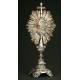 French Silver Monstrance, XIX Century.