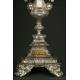 French Silver Monstrance, XIX Century.