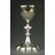 Set of French Chalice and Silver Paten, 1900. Contrasted and in its original case