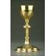 Antique French Chalice in Gilded Silver. XIX Century. Contrasted in all its parts.