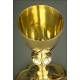 Antique French Chalice in Gilded Silver. XIX Century. Contrasted in all its parts.