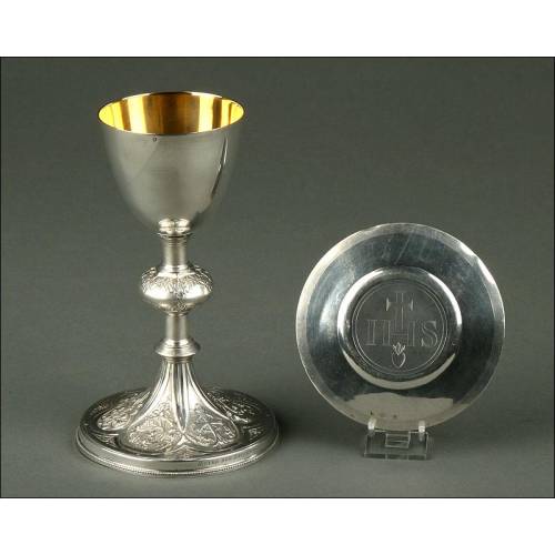 Solid Silver Chalice, 19th Century.