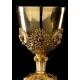 Fantastic Solid Silver Chalice and Paten Set. S. XIX. Dated 1894