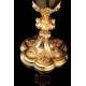 Fantastic Solid Silver Chalice and Paten Set. S. XIX. Dated 1894