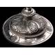 Spectacular Bishop's Chalice in Solid Silver Contrasted. France, XIX Century.