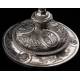 Spectacular Bishop's Chalice in Solid Silver Contrasted. France, XIX Century.