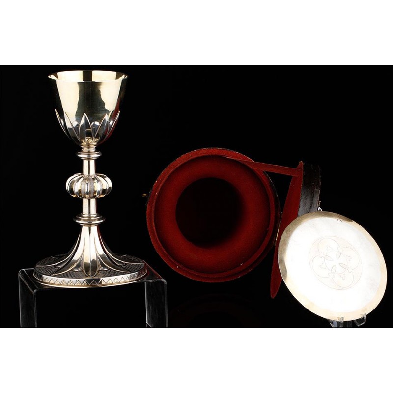 Silver Chalice and Paten, XIX Century