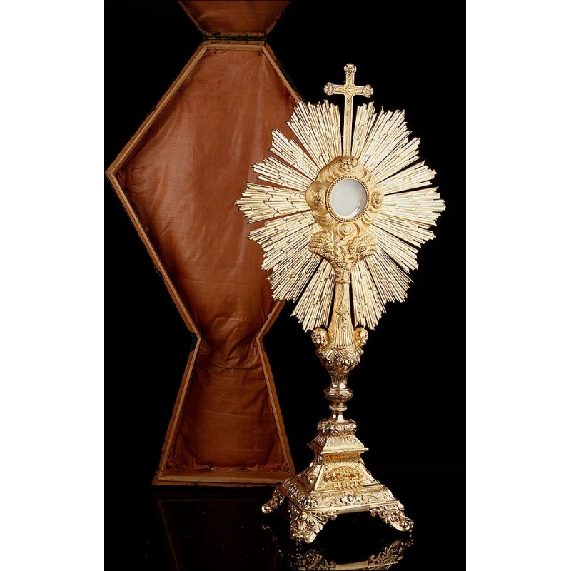 Large Silver Monstrance, XIX Century.