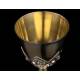 Beautiful French Chalice and Paten in Solid Silver. XIX Century. With Contrasts in Both Pieces