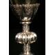 Antique sterling silver chalice. XIX Century.