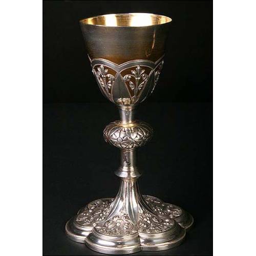 Antique church chalice in sterling silver. France 1881.