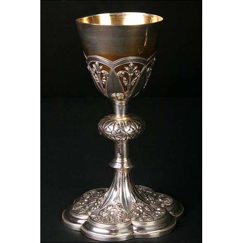 Antique church chalice in sterling silver. France 1881.