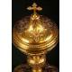 French ciborium in solid sterling silver. 1880