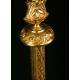 Huge bronze altar cross. S.XIX. 70 cms of height