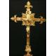 Huge bronze altar cross. S.XIX. 70 cms of height