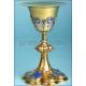 Neo-Gothic chalice. Enjoyed. Duprez. France. S. XIX. Circa 1870