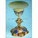 Neo-Gothic chalice. Enjoyed. Duprez. France. S. XIX. Circa 1870