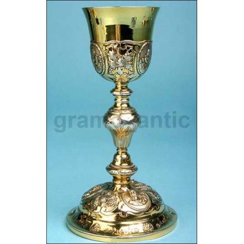 Antique silver chalice. France. France. 19th century. Circa 1850