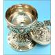 French ciborium in solid sterling silver. XIX Century. Favier