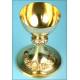 Precious silver chalice. With its original case.