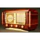 French Radio Mahogany Veneered. Years 30 of S. XX. Working perfectly at 220 V