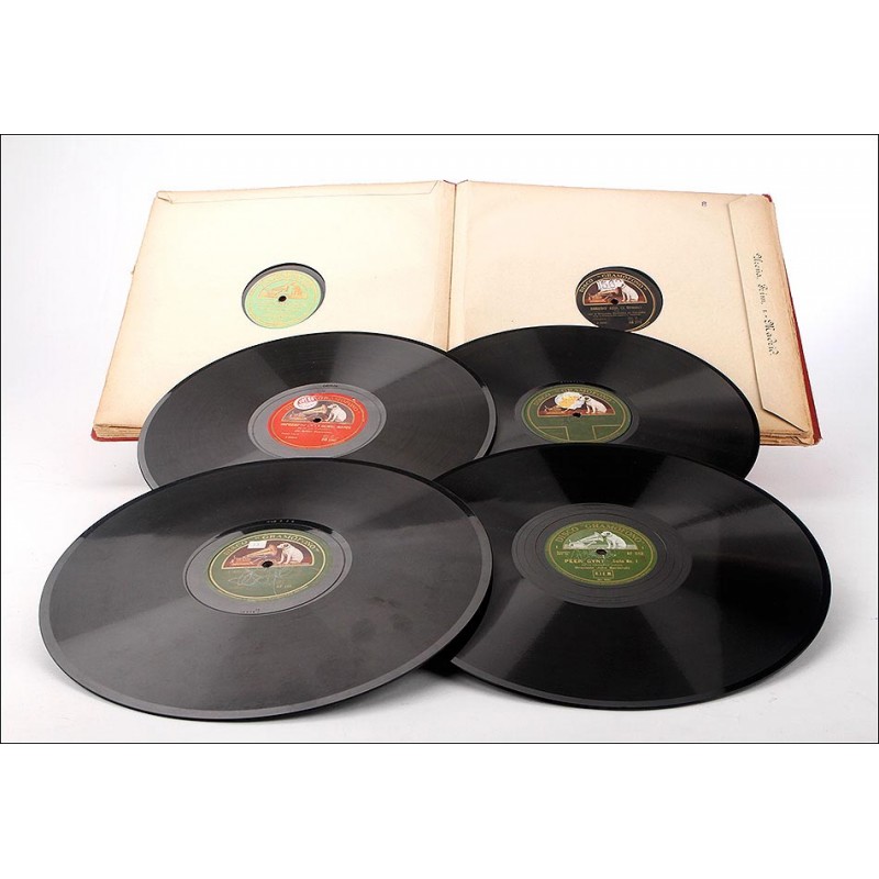 Album con 12 discos de gramófono españoles. 78 rpm. Música clásica. Album original