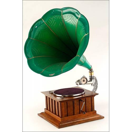 horn gramophone in Excellent Condition and Working. Central Europe, Circa 1915