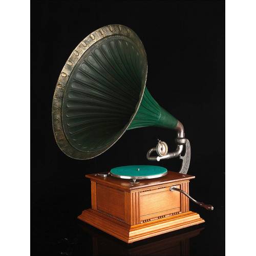 Gramófono de Trompeta Dulcephone. Inglaterra, Circa 1915
