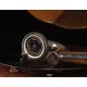 Imposing His Master's Voice horn gramophone. Magnificent design. England, 1900