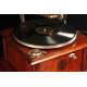 Beautiful Antique Antique Gramophone with Enameled Metal Trumpet. Central Europe, Circa 1915
