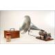 Magnificent Pathé Phonograph Nº0 Very Well Preserved and Working. France, 1903