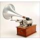 Antique Pathe Royal Phonograph in excellent condition and working. France, 1906