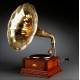 Precioso Gramófono de Trompeta Pathé de 1915. Restaurado y Funcionando. Trompeta Original
