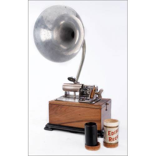 Beautiful antique phonograph "Le Virtuose" in working order. France, 1898